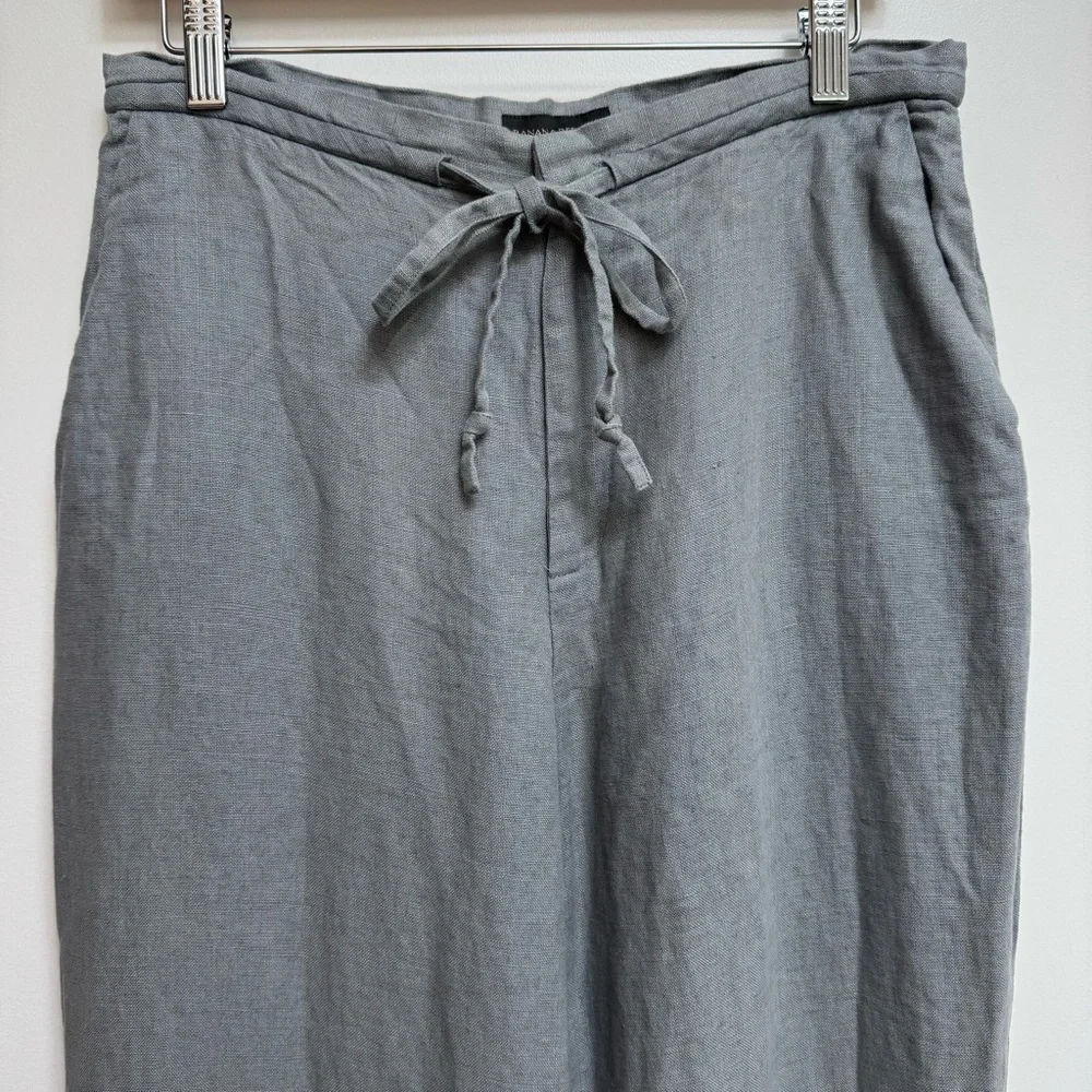 Vintage Banana Republic 100% Linen High Rise Wide Leg Pants Size 10